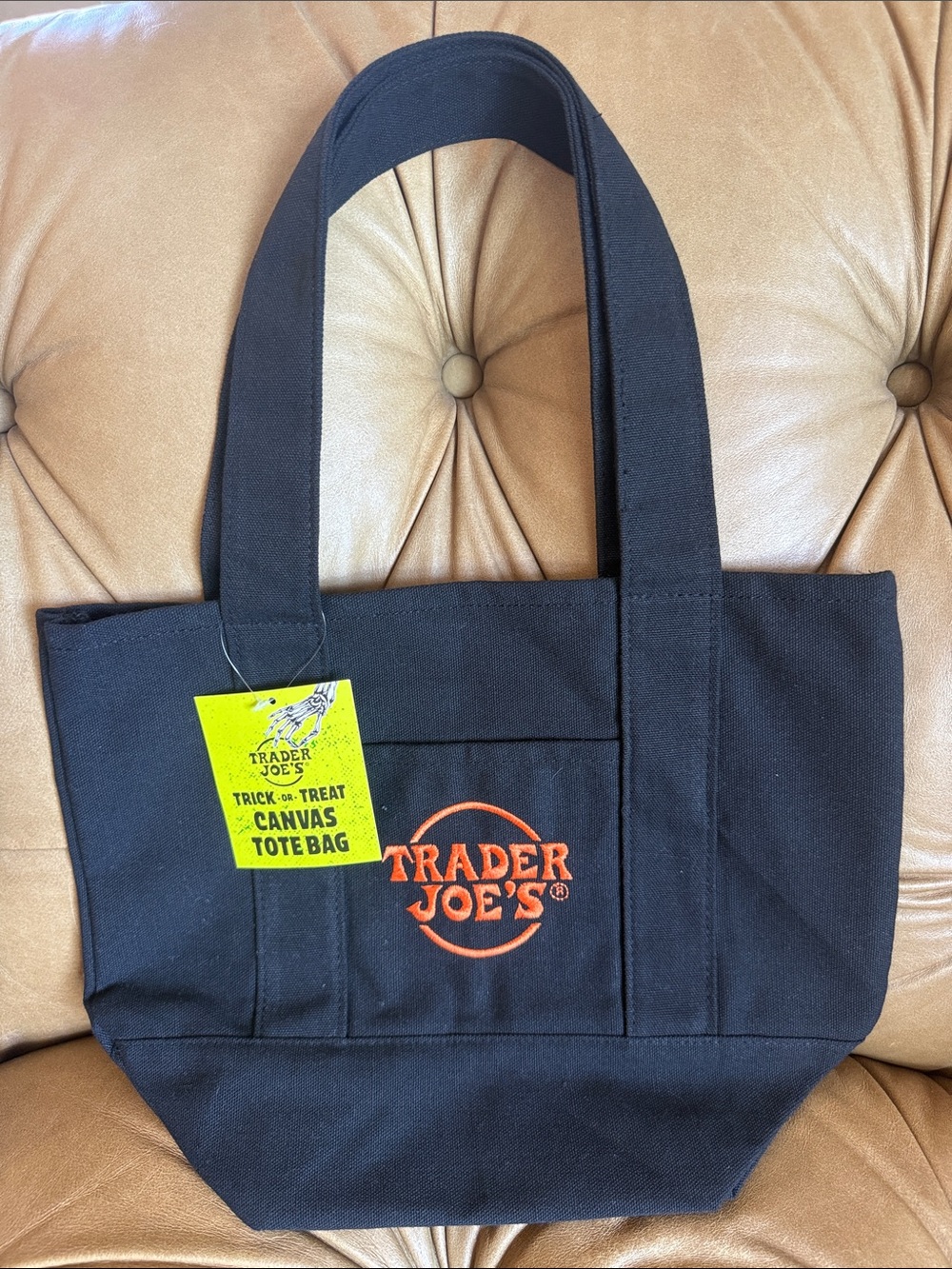 Trader Joe’s Halloween Black Canvas Tote Bag